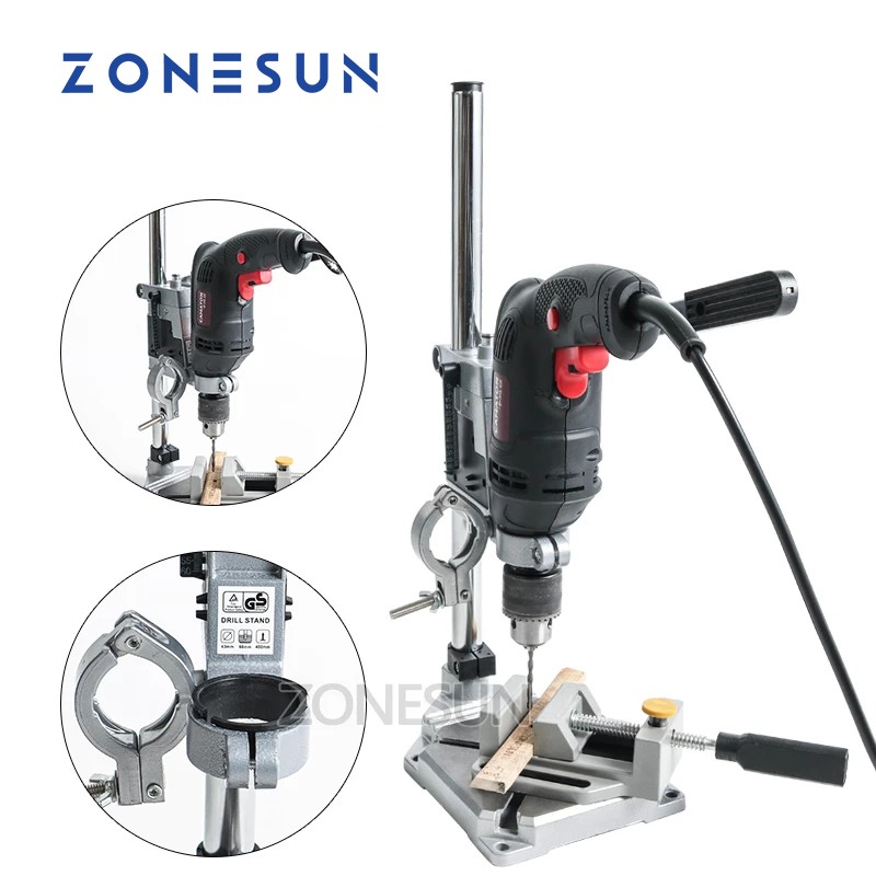 Woodworking Drills - ZONESUN Uchwyt z mocowanym elektrycznym wiertłem,