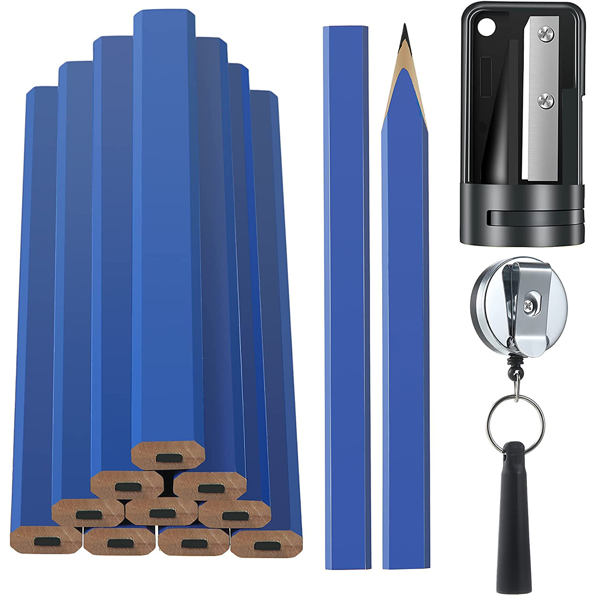 Woodworking Project Plans - 12 szt. Ośmiokątnych ołówków stolarskich do