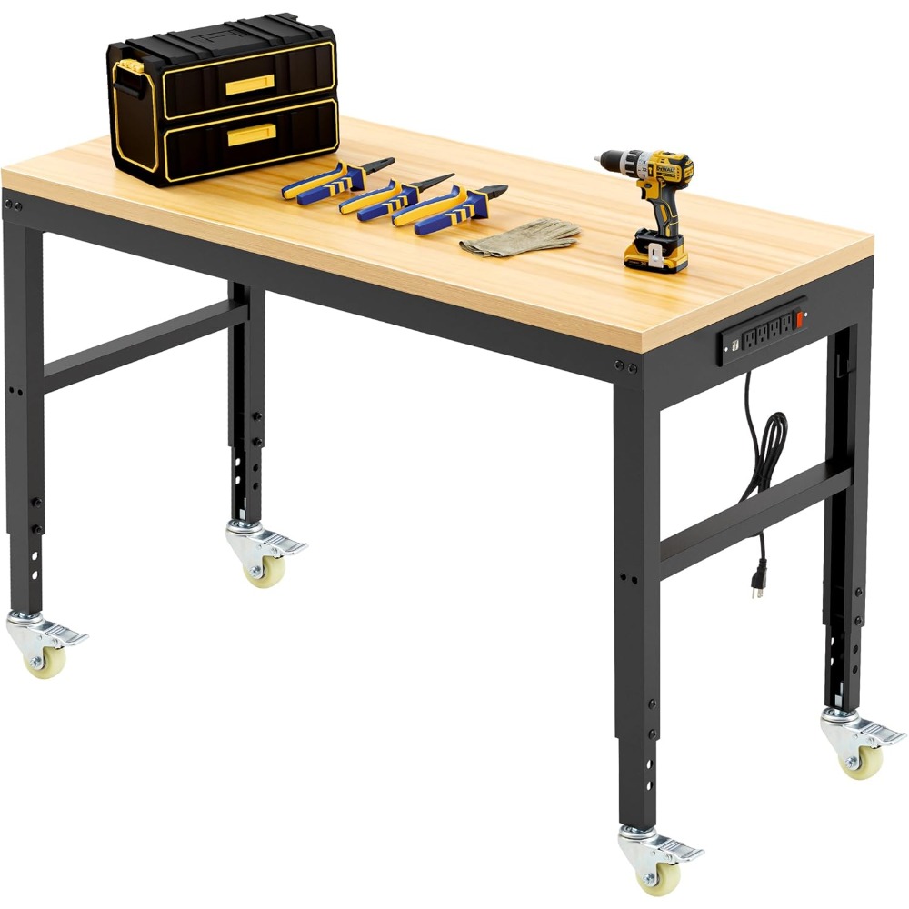 Woodworking Work Table - Regulowany stół warsztatowy, wytrzymały stół do