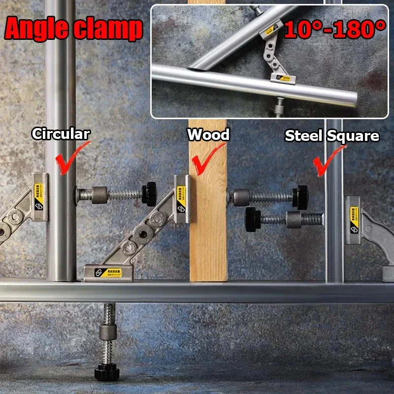 Woodworking Right Angle Clamp - Regulowany pod kątem 10-180 stopni zacisk