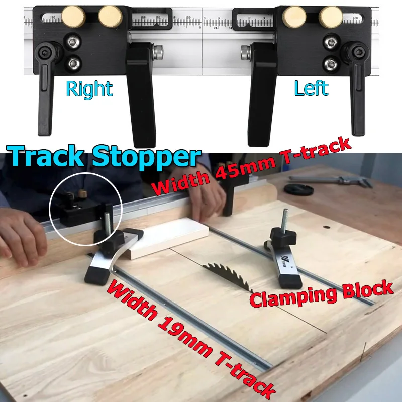 Woodworking Router - Stop aluminium do obróbki drewna Szczelina