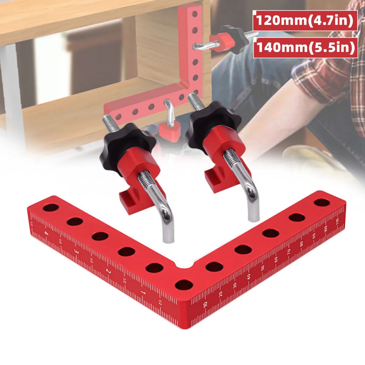 Woodworking Right Angle Clamp - 1 Zestaw Kątowników Pozycjonujących 90 Stopni