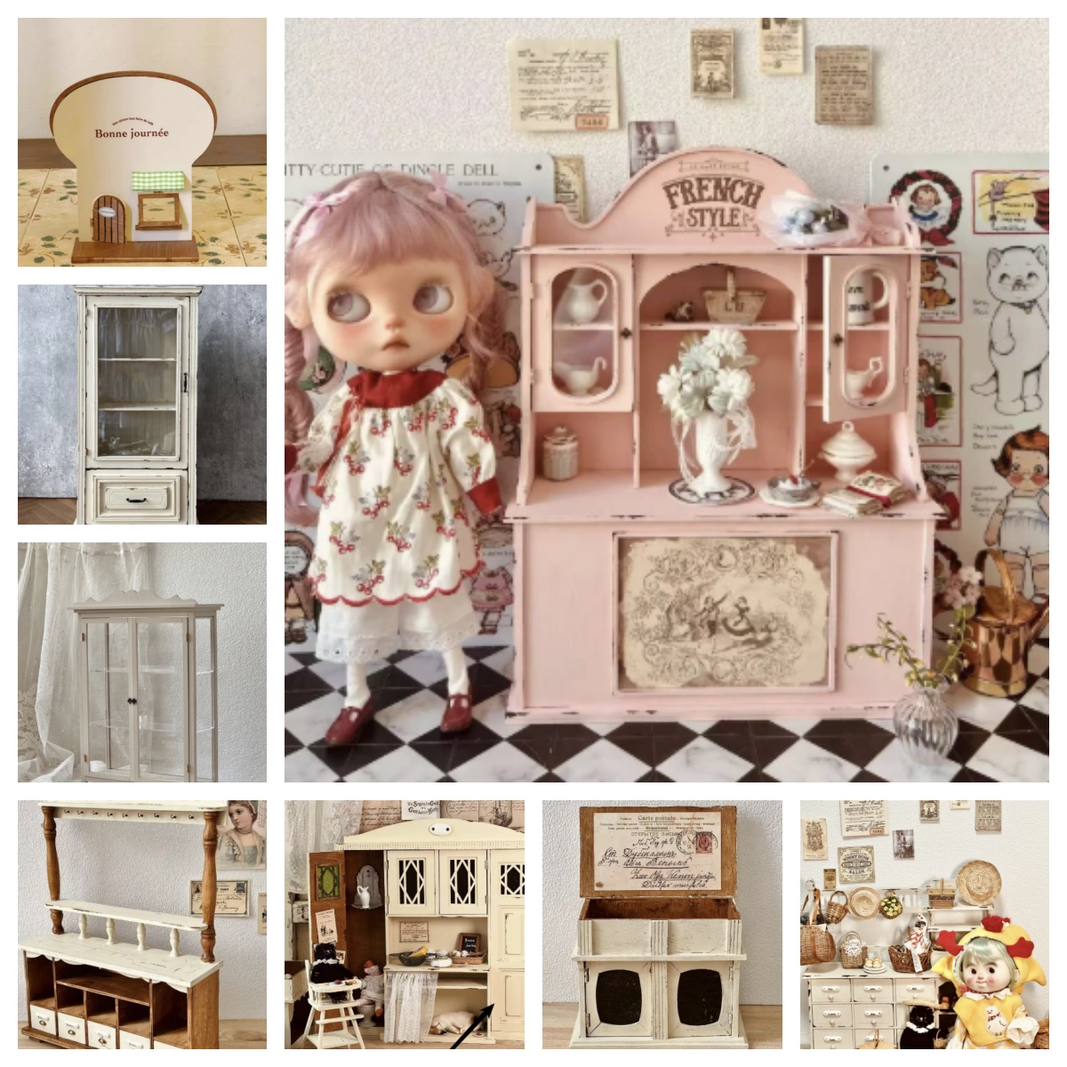 Cabinet Scraper Set - Zestaw miniaturowych mebli w stylu francuskim