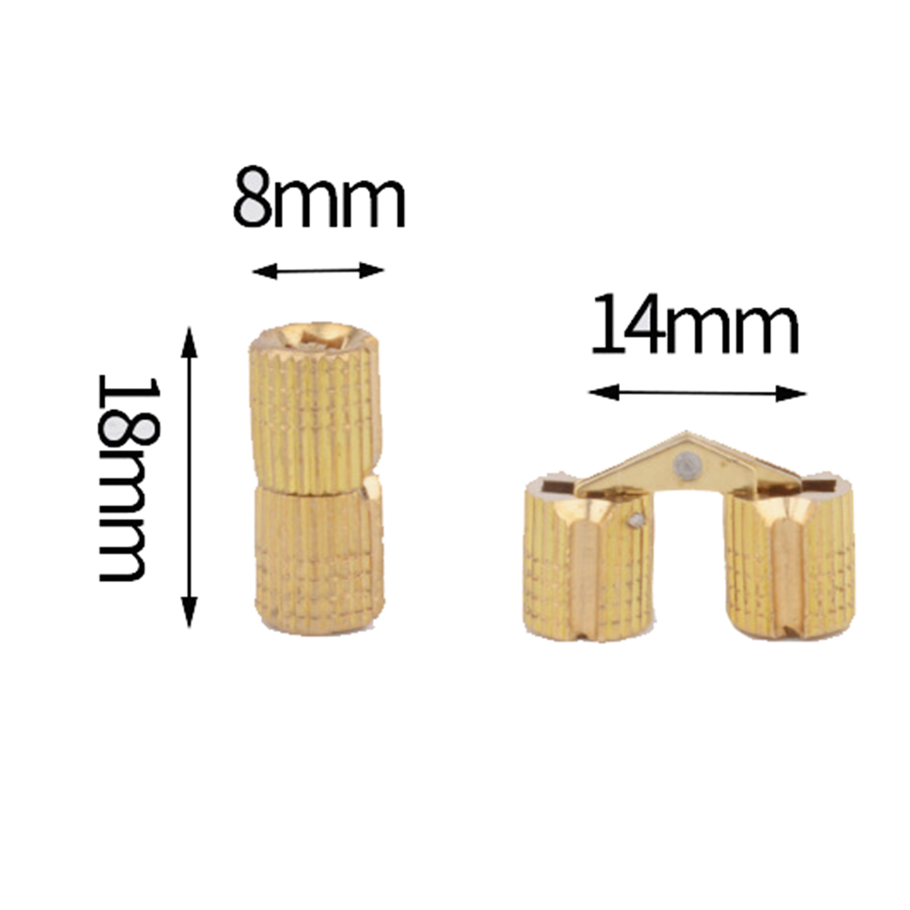 Woodworking Terms - Zestaw 4 zawiasów cylindrycznych ukrytych do