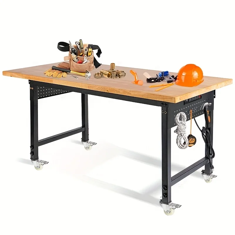 Woodworking Work Table - Nowość: Regulowany stół roboczy na kółkach,