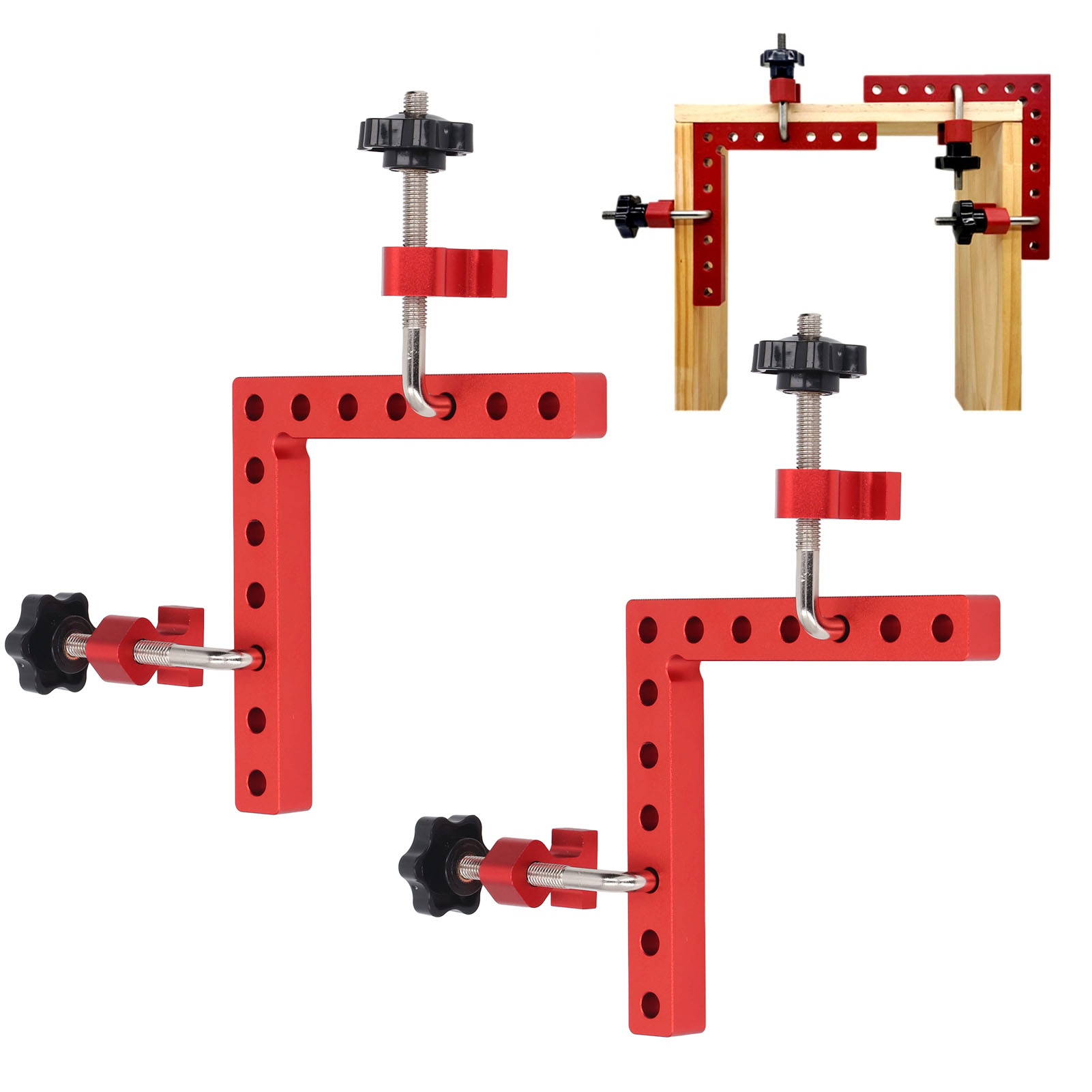 2 zestawy kątowników pozycjonu – Woodworking Right Angle Clamp recenzja i cena