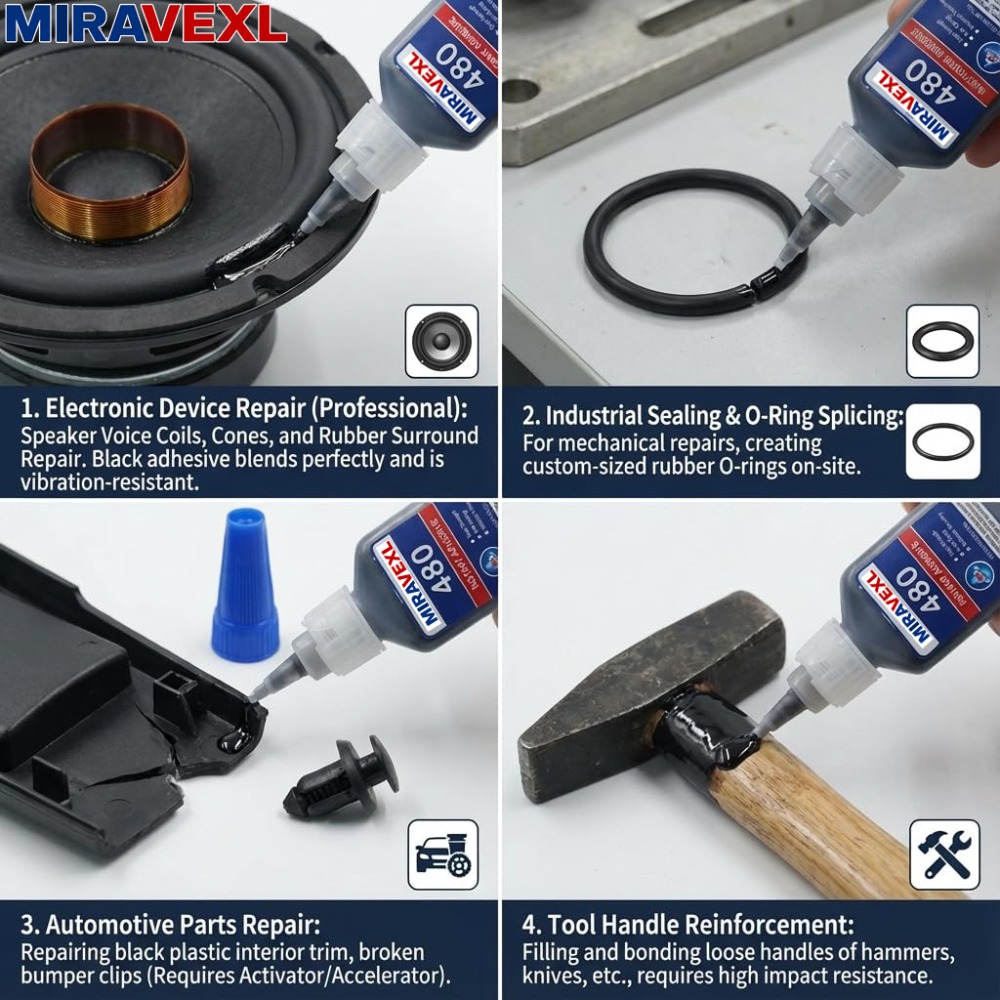 Czarny klej błyskawiczny 480 S – Woodworking Glue recenzja i cena